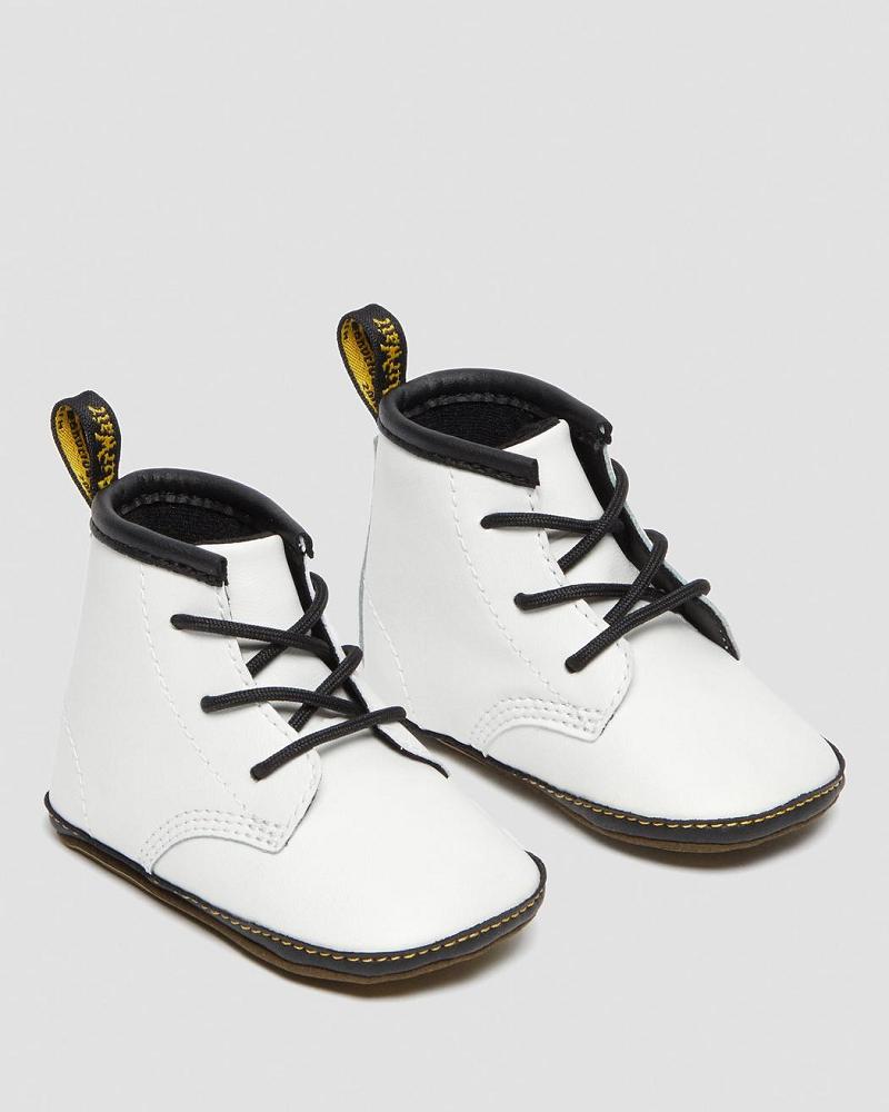 Dr Martens Newborn 1460 Auburn Leren Booties Vrijetijdslaarzen Kinderen Wit | NL 15BEX